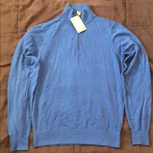 Neiman Marcus royal blue cashmere & silk sweater